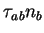 $\tau_{ab}n_b$