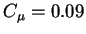 $C_{\mu}=0.09$