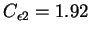 $C_{\epsilon 2}=1.92$