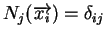 $ N_j (\overrightarrow{x_i}) = \delta_{ij} $